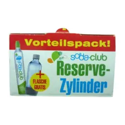 Vorteilspack SodaStream SodaClub Reserve-Zylinder & 1L PET Flasche