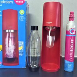 1x SodaStream Terra ROT Trinkwassersprudler OVP + Zylinder und Flasche Sparset