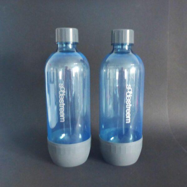 2x1L SodaStream Ersatz-Trinkflasche grau für Spülmaschine Sprudlerflasche | sodawonder