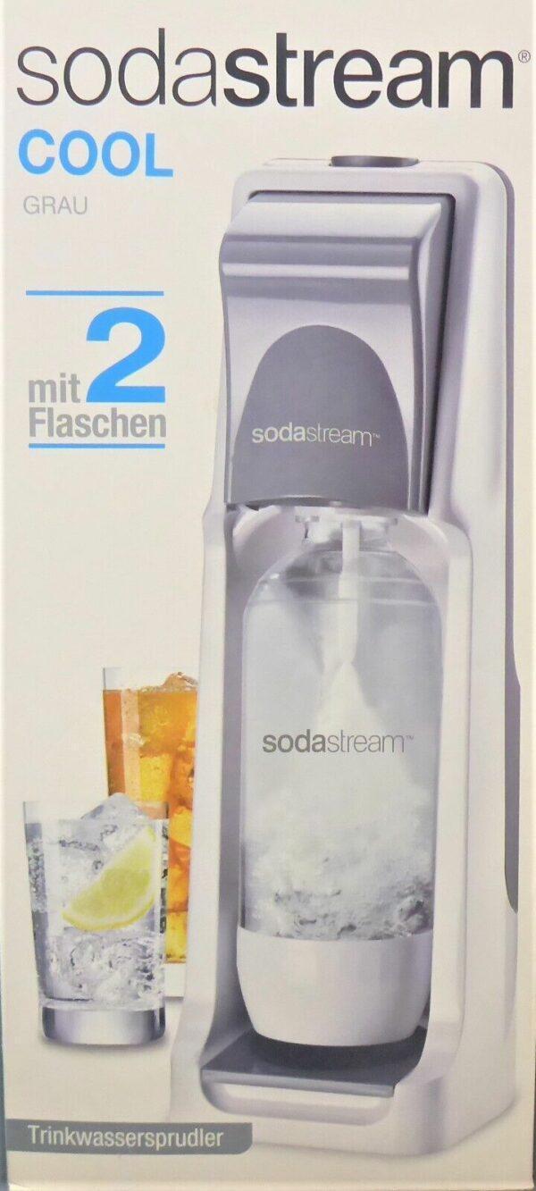 SodaStream COOL in GRAU/WEISS Megapack incl. CO2 Zylinder NEU mit 2x PET Flasche | sodawonder