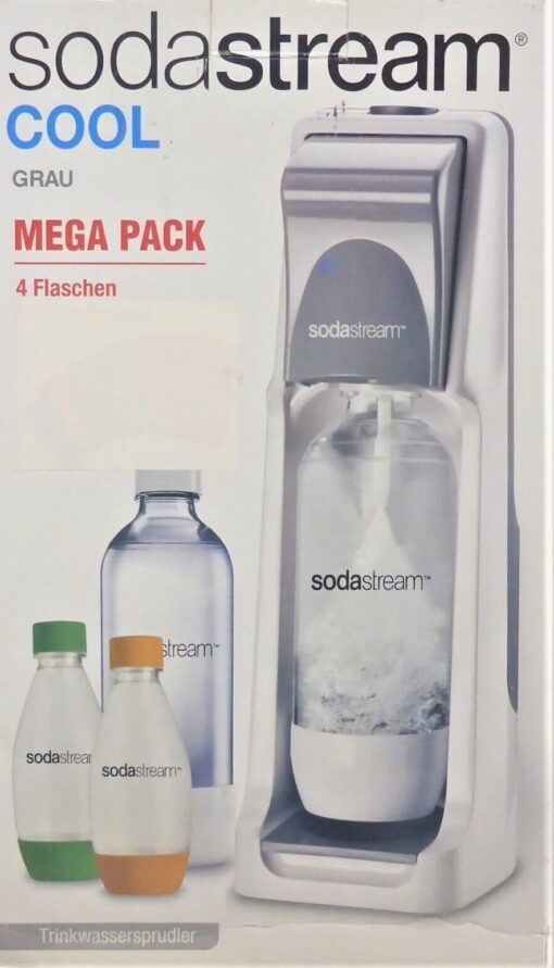 SodaStream COOL in grau Megapack incl. CO2 Zylinder NEU mit 4x PET Flasche – Bild 3