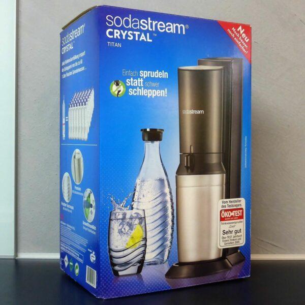 SodaStream Crystal 2.0 Titan/Edelstahl Vorführmodell Sparpack incl. Zylinder | sodawonder