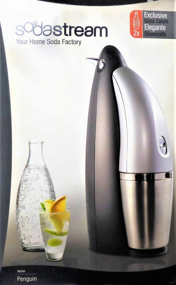 SodaStream NEU Penguin mit Zubehör Co2 Zylinder 2x Glasflaschen Ausstellungsteil | sodawonder