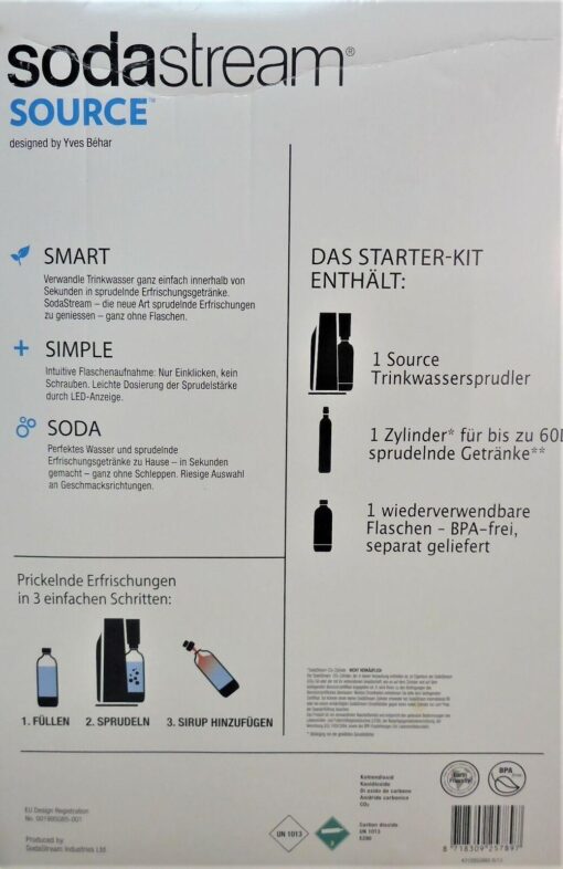 SodaStream Source SET schwarz gänzend 3-Stufen LED Anzeige Aussteller – Bild 8