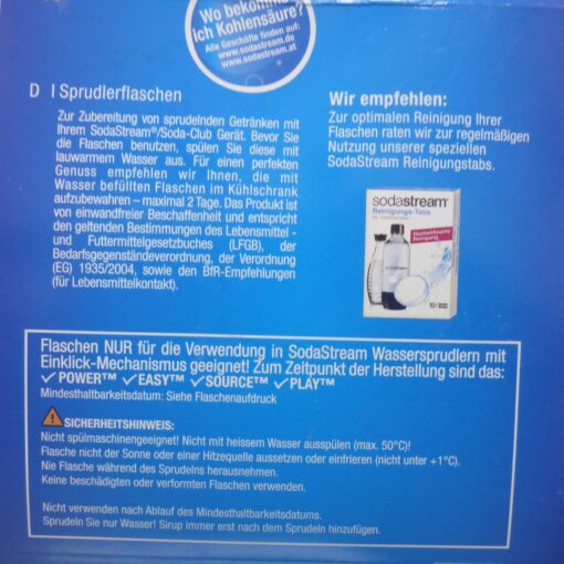 2x SodaStream 1L. Easy Power Play Source Trinkflasche Wasserflasche Flasche – Bild 4