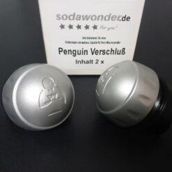 2x Sodastream Glaskaraffe Deckel Champagner Verschluß Ersatzteil Penguin Crystal