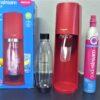 1x SodaStream Terra ROT Trinkwassersprudler OVP + Zylinder und Flasche Sparset