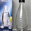 1x SodaStream ORIGINAL Glaskaraffe für Penguin + Champagner Verschluss Crystal Glasflasche Karaffe