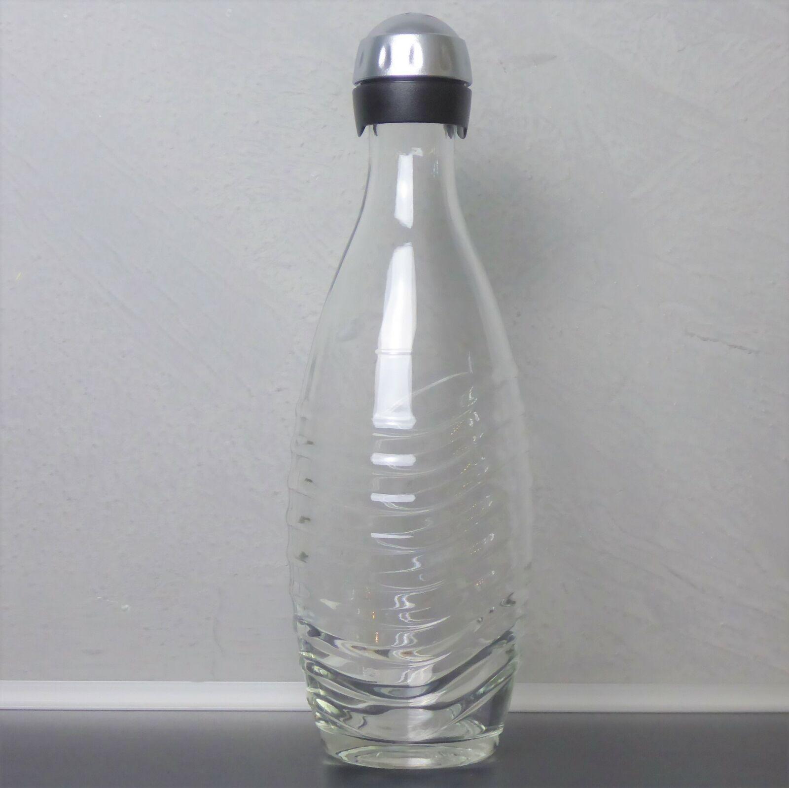 1x SodaStream ORIGINAL Glaskaraffe für Penguin + Champagner Verschluss Crystal Glasflasche Karaffe – Bild 3