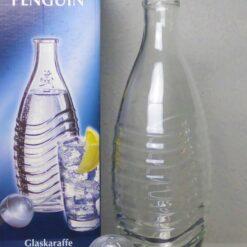 1x SodaStream ORIGINAL Glaskaraffe für Penguin + Champagner Verschluss Crystal Glasflasche Karaffe