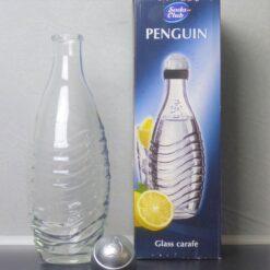 1x SodaStream ORIGINAL Glaskaraffe für Penguin + Champagner Verschluss Crystal Glasflasche Karaffe