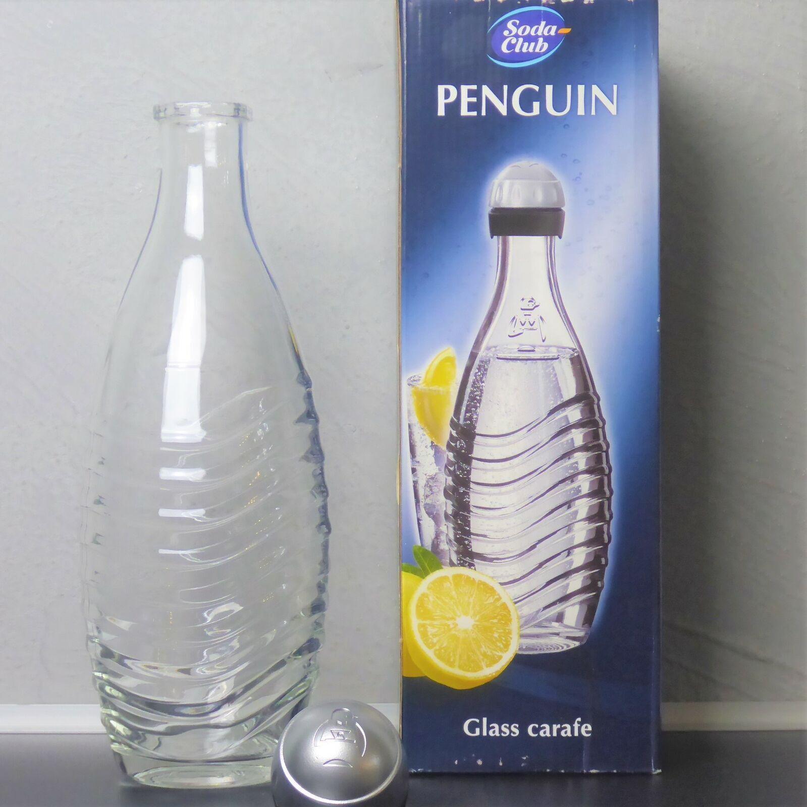 1x SodaStream ORIGINAL Glaskaraffe für Penguin + Champagner Verschluss Crystal Glasflasche Karaffe – Bild 6