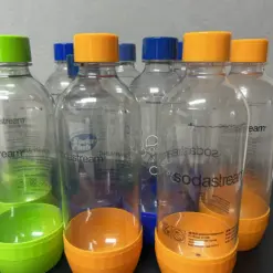 Alternative view of 12x 1liter SodaStream PET Wasserflasche orange grün blau Sodaclub Play, Source, Cool, Trink Flaschen SET 12 teilig