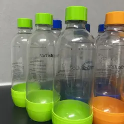 12x 1liter SodaStream PET Wasserflasche orange grün blau Sodaclub Play, Source, Cool, Trink Flaschen SET 12 teilig