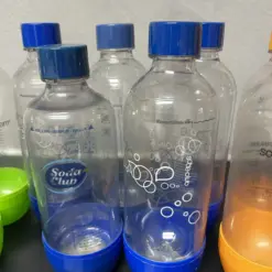 12x 1liter SodaStream PET Wasserflasche orange grün blau Sodaclub Play, Source, Cool, Trink Flaschen SET 12 teilig