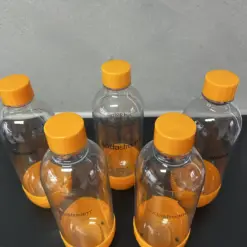 Alternative view of NEU 5x SODASTREAM orange Play Source Cool Flaschen Sodaclub Wasserflaschen Trinkflaschen