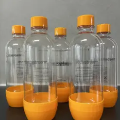 NEU 5x SODASTREAM orange Play Source Cool Flaschen Sodaclub Wasserflaschen Trinkflaschen