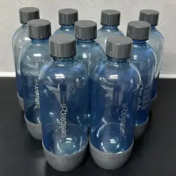 NEU 9x1L SodaStream Sodaclub Trinkflasche grau für Spülmaschine geeignet Wasserflasche